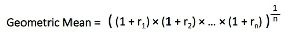 geometric mean formula for investment returns returns