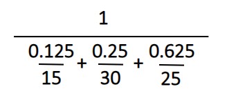 weighted harmonic mean example investing different amounts