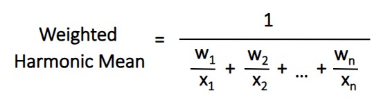 weighted harmonic mean formula