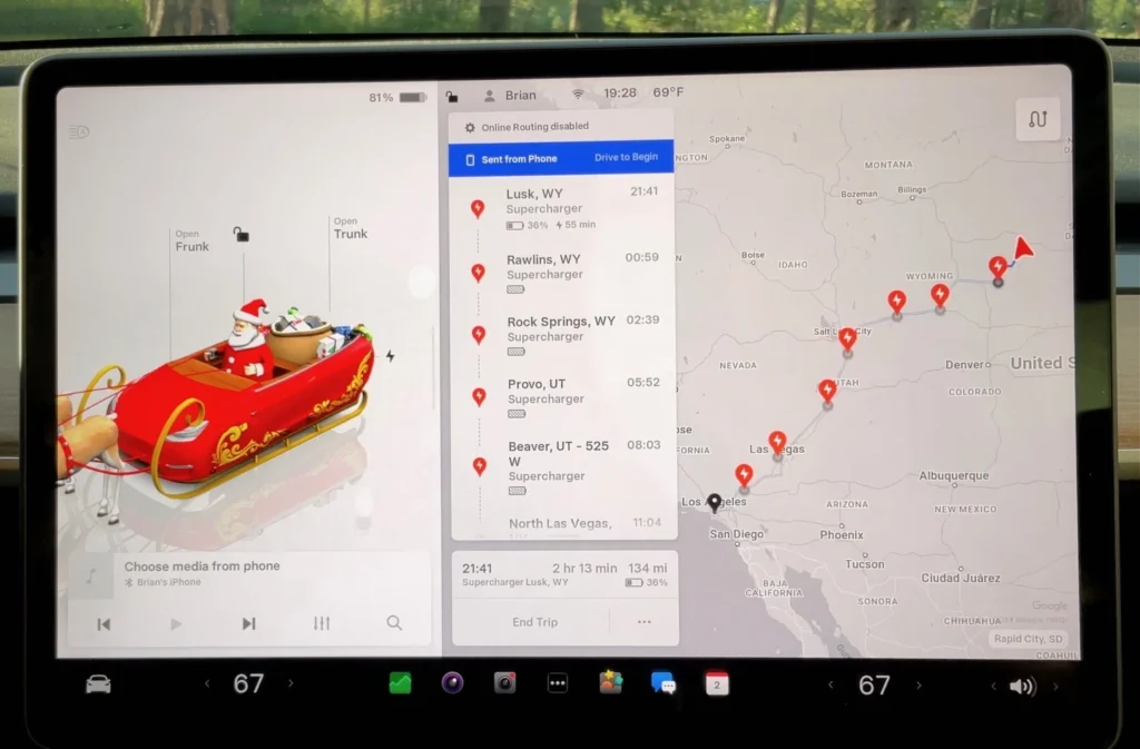 tesla phone app feature to share directions