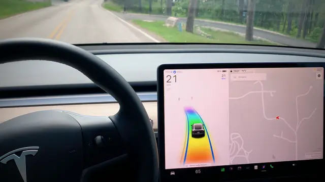 Tesla rainbow road easter egg in autopilot