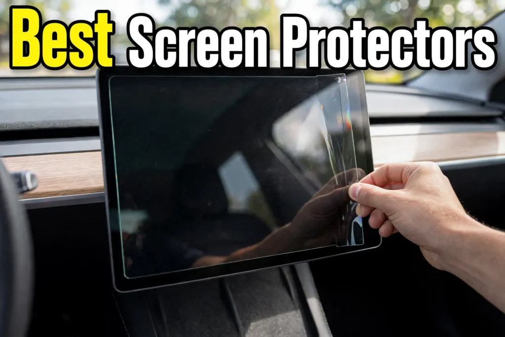 Finding the right fit for a Tesla Model Y screen protector.